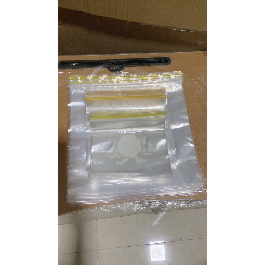 Bộ 3 Size Túi Zip Đựng Thực Phẩm, Bảo Quản Thức Ăn Có Ô Ghi Tên Sản Phẩm Ngày Tháng Cios Thể Sử Dụng Nhiều Lần