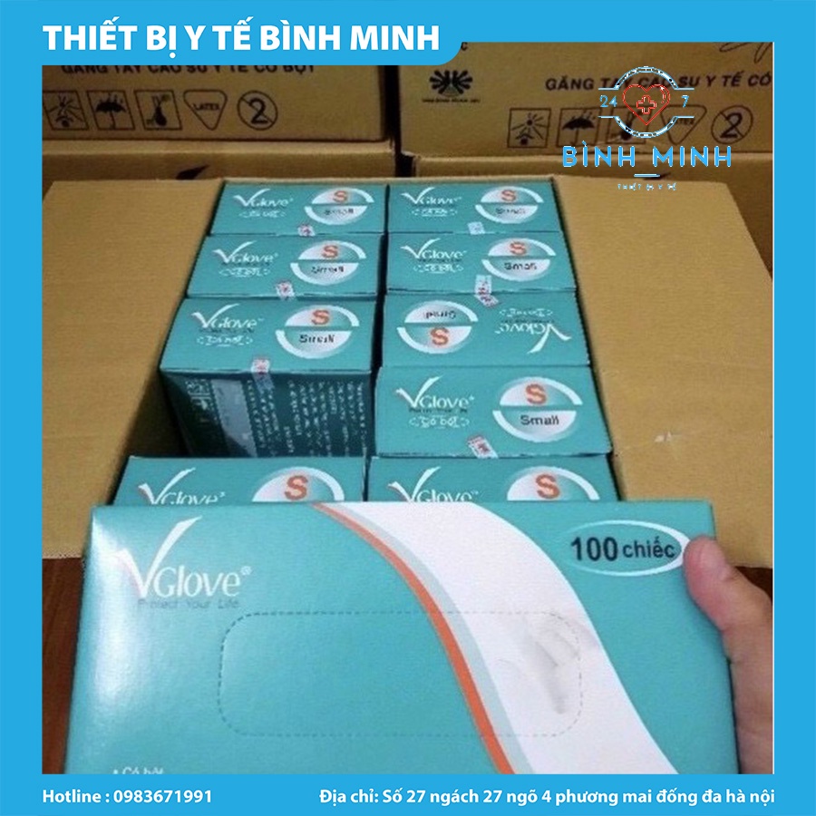 GĂNG TAY Y TẾ VGLOVE ĐỦ Size XS,S,M