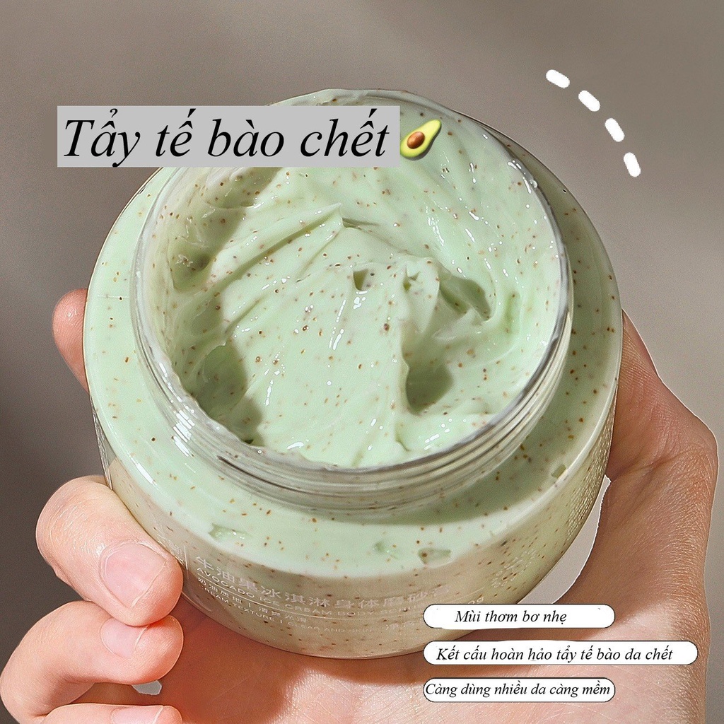 Tẩy da chết body Bơ 250g Jengiang