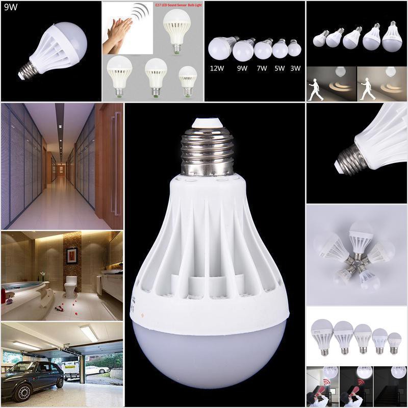 Bóng Đèn Led Cảm Biến Chuyển Động 220/110v 3w 5w 7w 12w