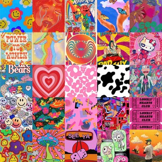 20 tấm Wall Collage / Photo Wall cỡ A4/A5 dán tường trang trí indie