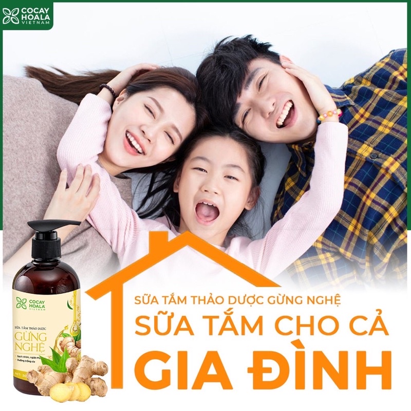 [Chính hãng] Combo 3 sản phẩm Bộ dầu gội và xả gừng dừa + Dung dịch x2 nano nghệ + Sữa tắm chống cảm gừng nghệ