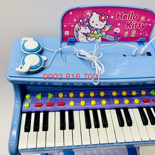 Hộp đồ chơi đánh đàn organ cho bé có micro và ghế ngồi P63