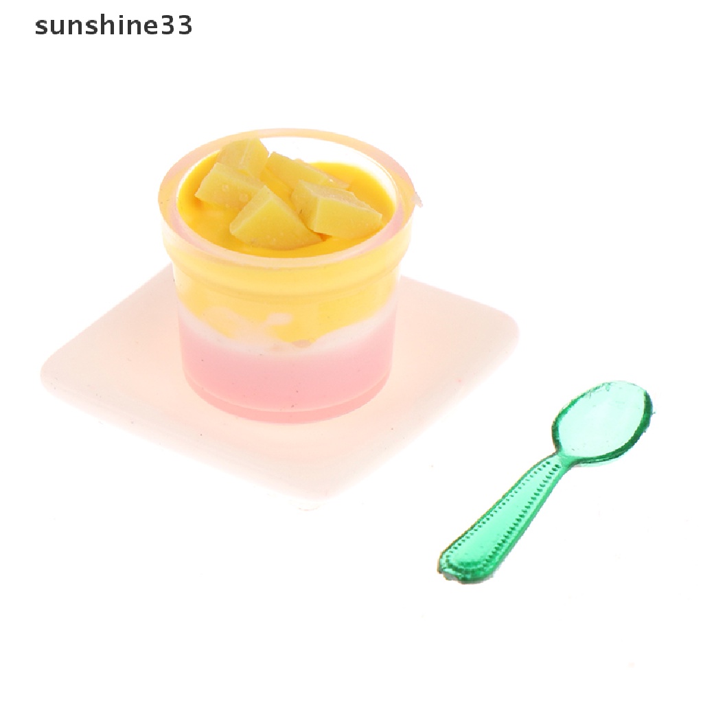 SU 1:12 Dollhouse Miniature pudding Dolls Kitchen Food Accessories Simulation Toys n