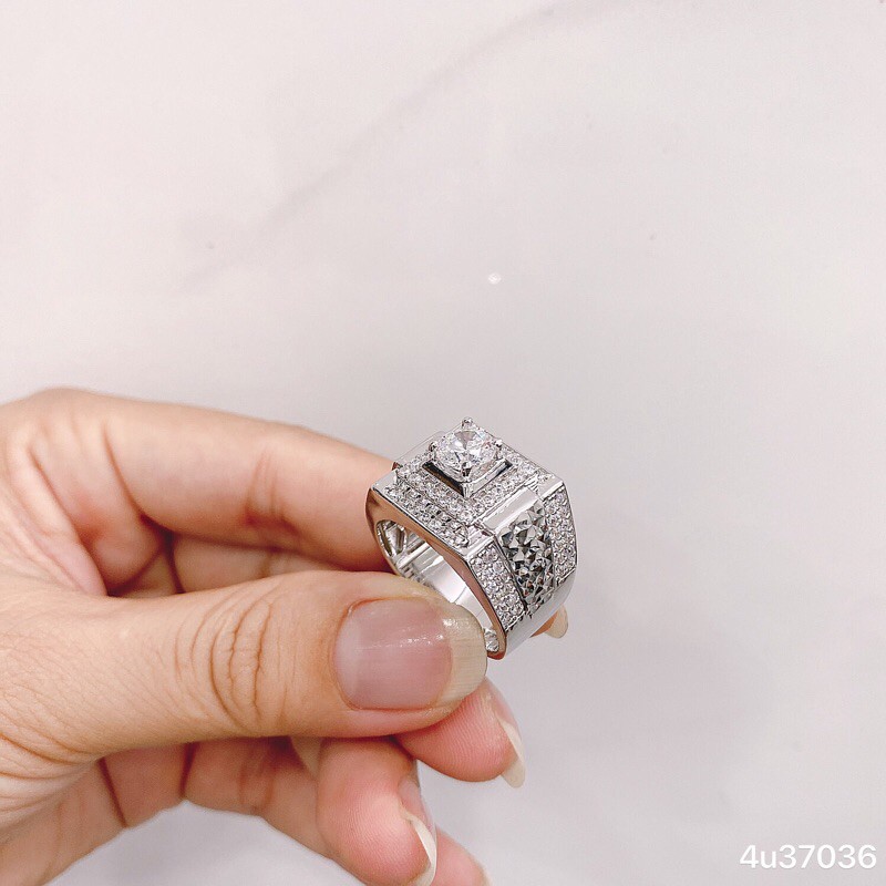 Nhẫn nam bạc chuẩn mạ vàng trắng