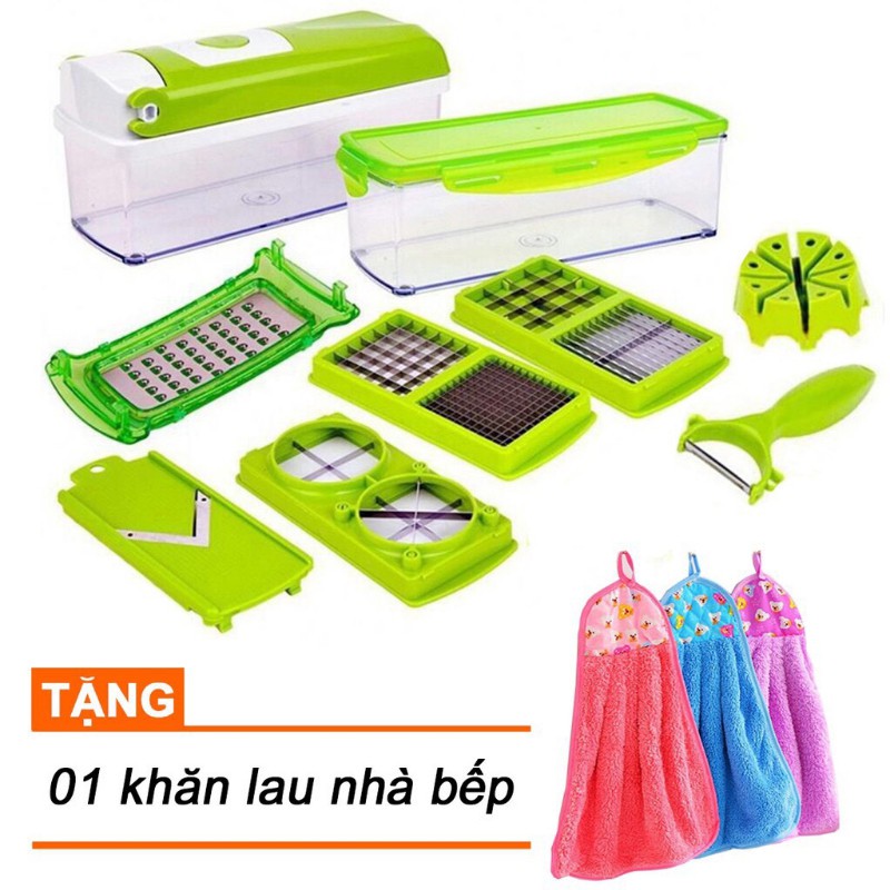 Bộ cắt gọt rau củ quả Nicer dicer Plus + Khăn lau tay