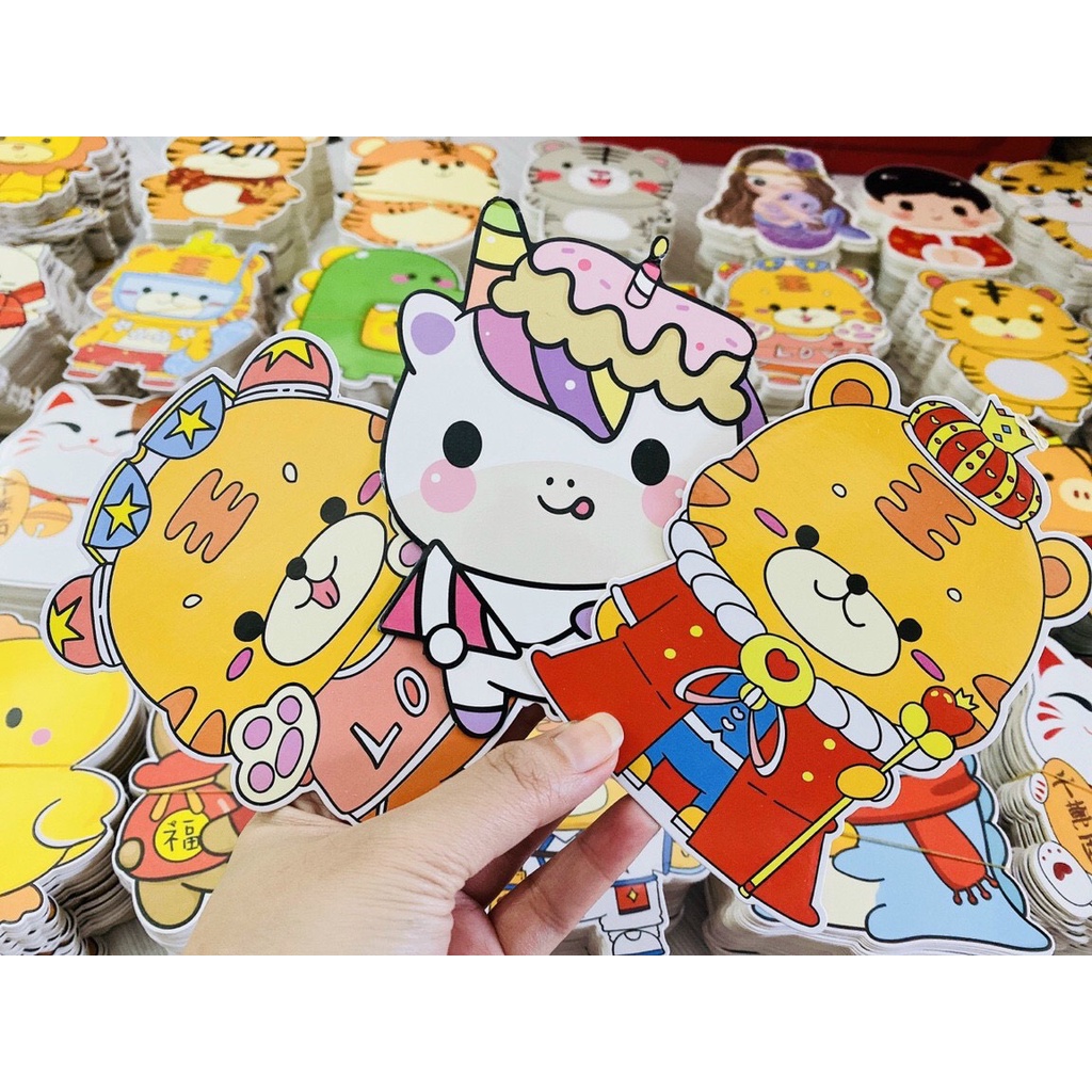 Combo bao lì xì Chibi hoạt hình ngộ nghĩnh