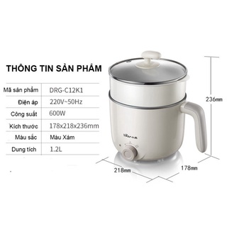 Nồi LẨu điện Mini, Nồi Lẩu điện đa năng mini. Nồi Chiên, xào, lẩu. tốt thời thượng nhãn hiệu Bear. Katinass