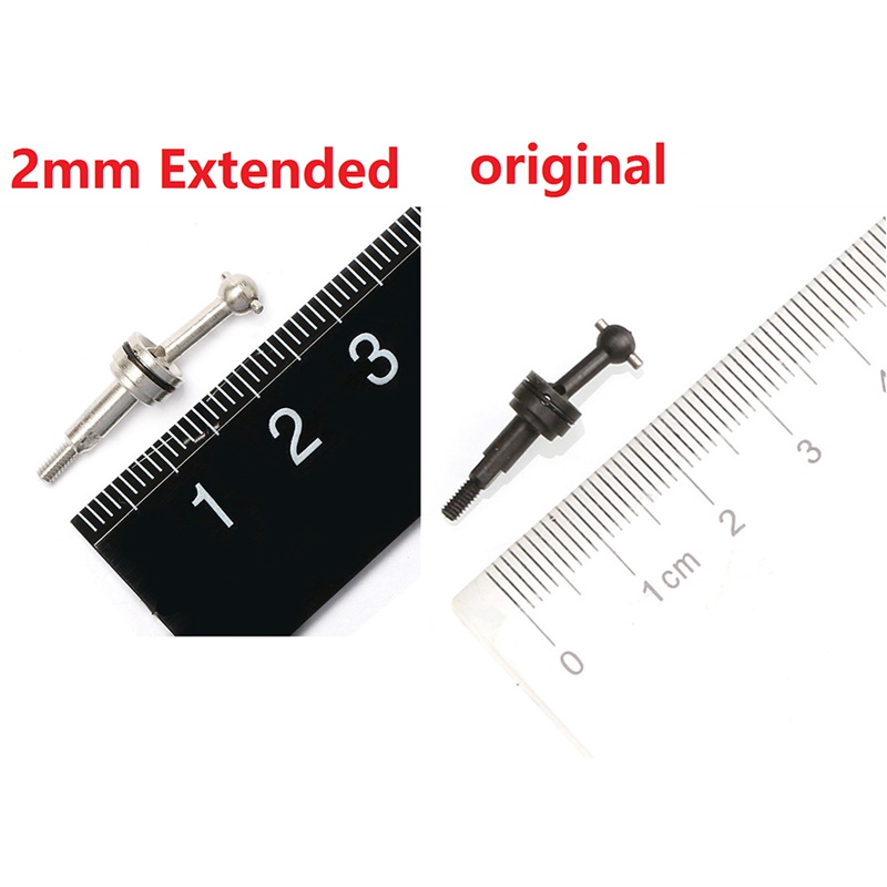 4 Trục truyền động 2mm CVD kim loại mở rộng cho Wltoys K969 K979 K989 P929 1/28 nâng cấp ô tô RC
