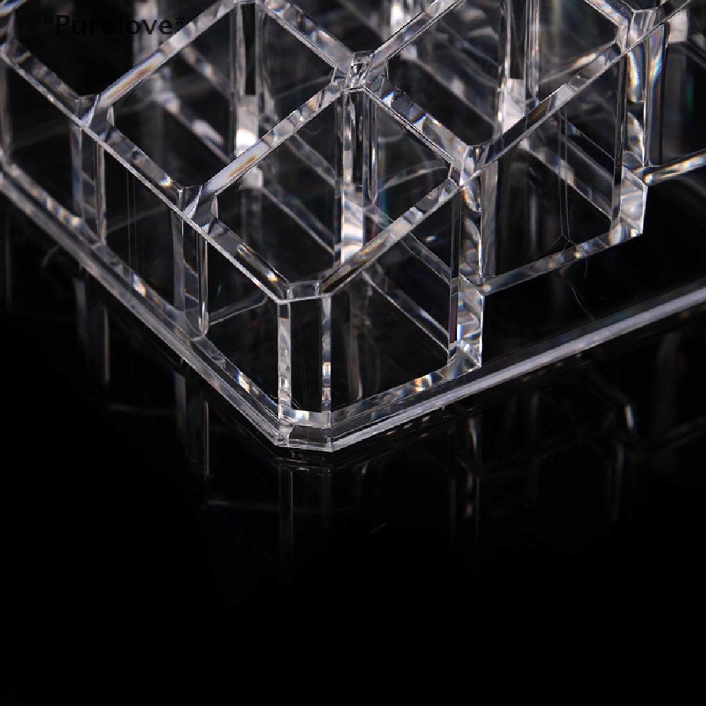 Khay Đựng Son Môi 9 Ngăn Bằng Acrylic Trong Suốt Tiện Dụng
