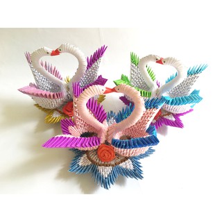 Thiên nga xếp giấy Origami 3D (C19-R18)