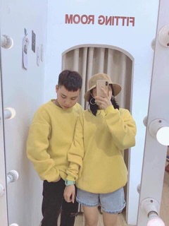 Áo nỉ bông cổ tròn