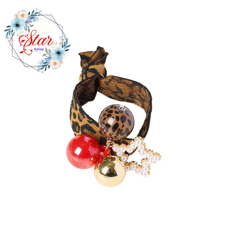 Buộc tóc họa tiết da báo dễ thương C14