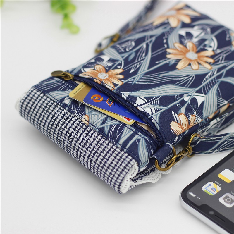 Túi Vải Đeo Chéo Mini Đựng Điện Thoại 20-22cm Phong Cách Thời Trang Mới 2023