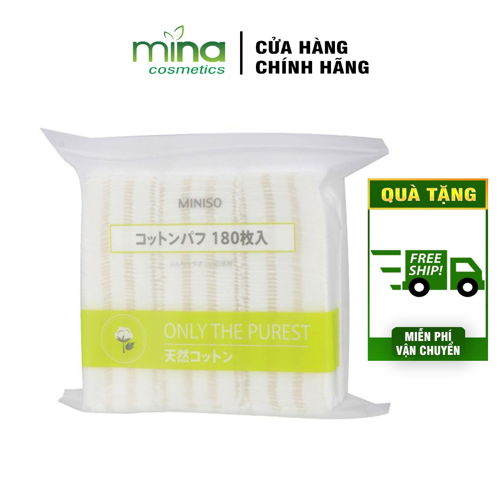 Bông Tẩy Trang Miniso Nhật Bản 180 Miếng