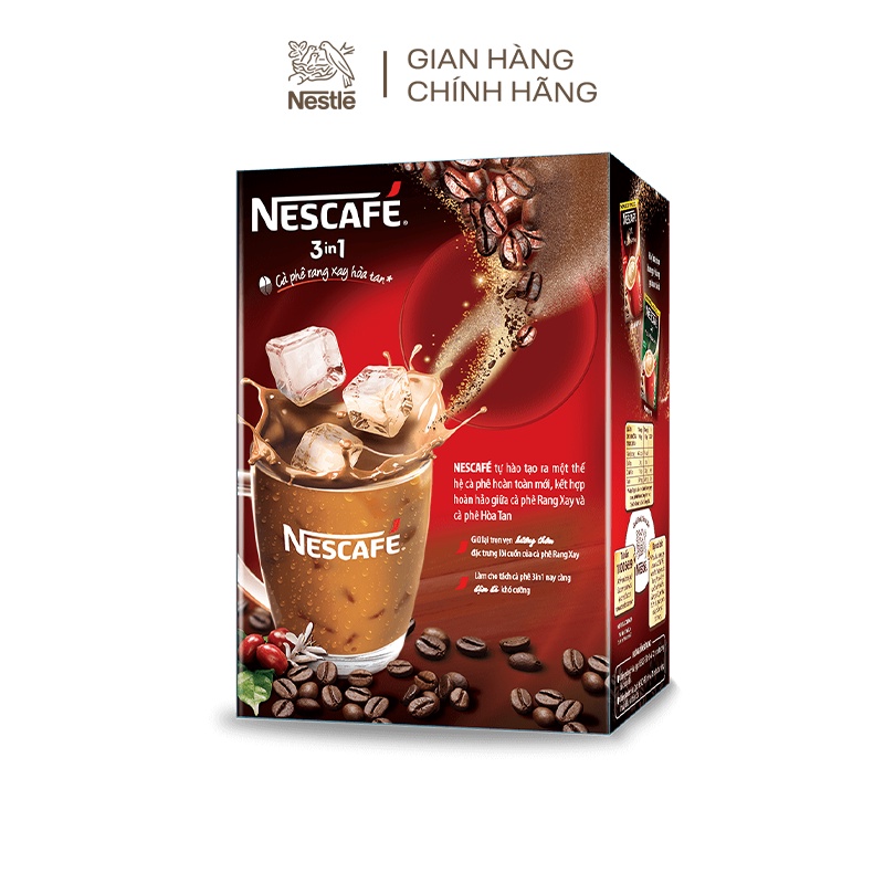 Combo 4 hộp Nescafé 3in1 cà phê rang xay hòa tan đậm đà hài hòa (Hộp 20 gói x 17g)