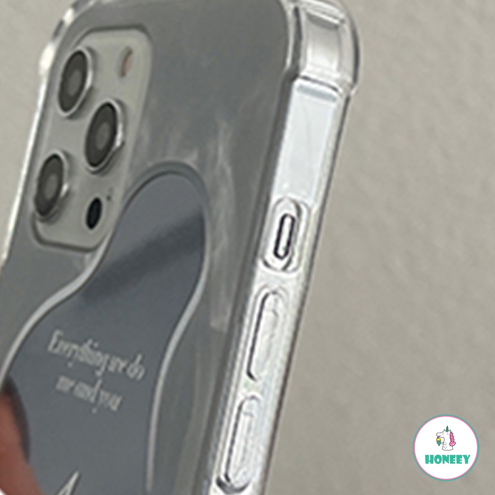 Ốp điện thoại TPU dẻo gắn gương trang điểm hình lá Hàn Quốc cho iPhone 13 12 11 Pro Max X XS XR 7 8 Plus | BigBuy360 - bigbuy360.vn