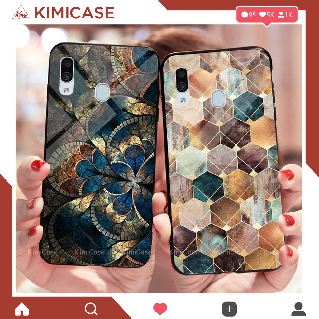 Ôp lưng Vivo V11i mặt lưng kính mẫu hoa ly, hoa sen