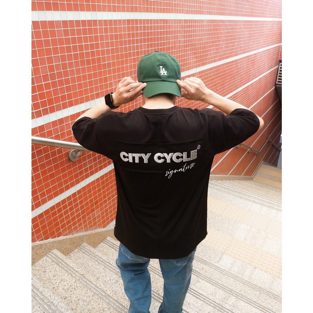 Áo thun local brand thêu Signature City Cycle oversize nam nữ form rộng