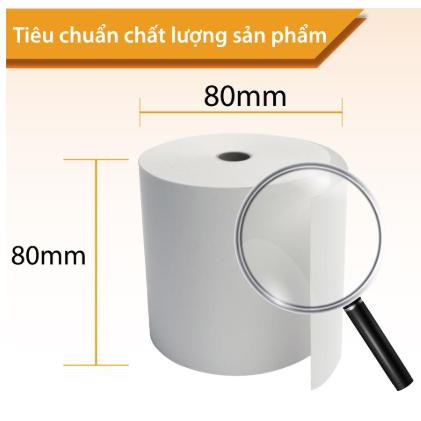 THÙNG 12 CUỘN GIẤY IN BILL K80x80 chỉ 21.000đ/cuộn Giấy in bill
