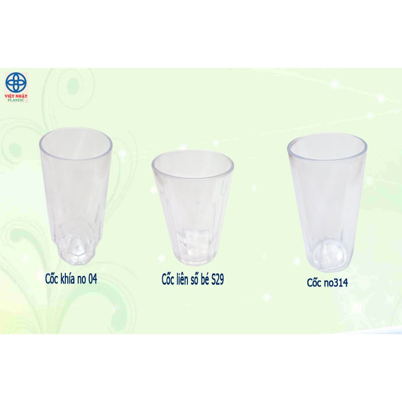 cốc nhựa giả thủy tinh(cốc khía)