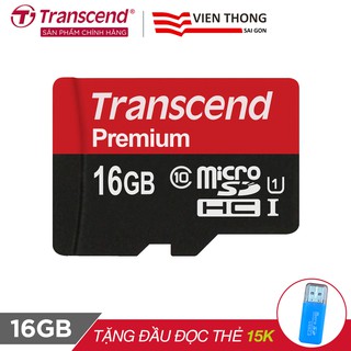 Mua Thẻ nhớ microSDHC Transcend 16GB Premium upto 90MB/s