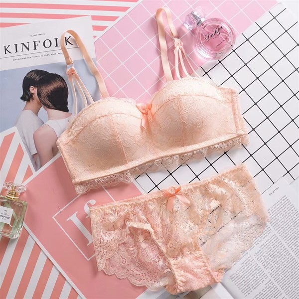 VNGO Bộ Đồ Lót Ren Không Gọng Đệm Dày Nâng Ngực Gợi Cảm S089 Vingo | BigBuy360 - bigbuy360.vn