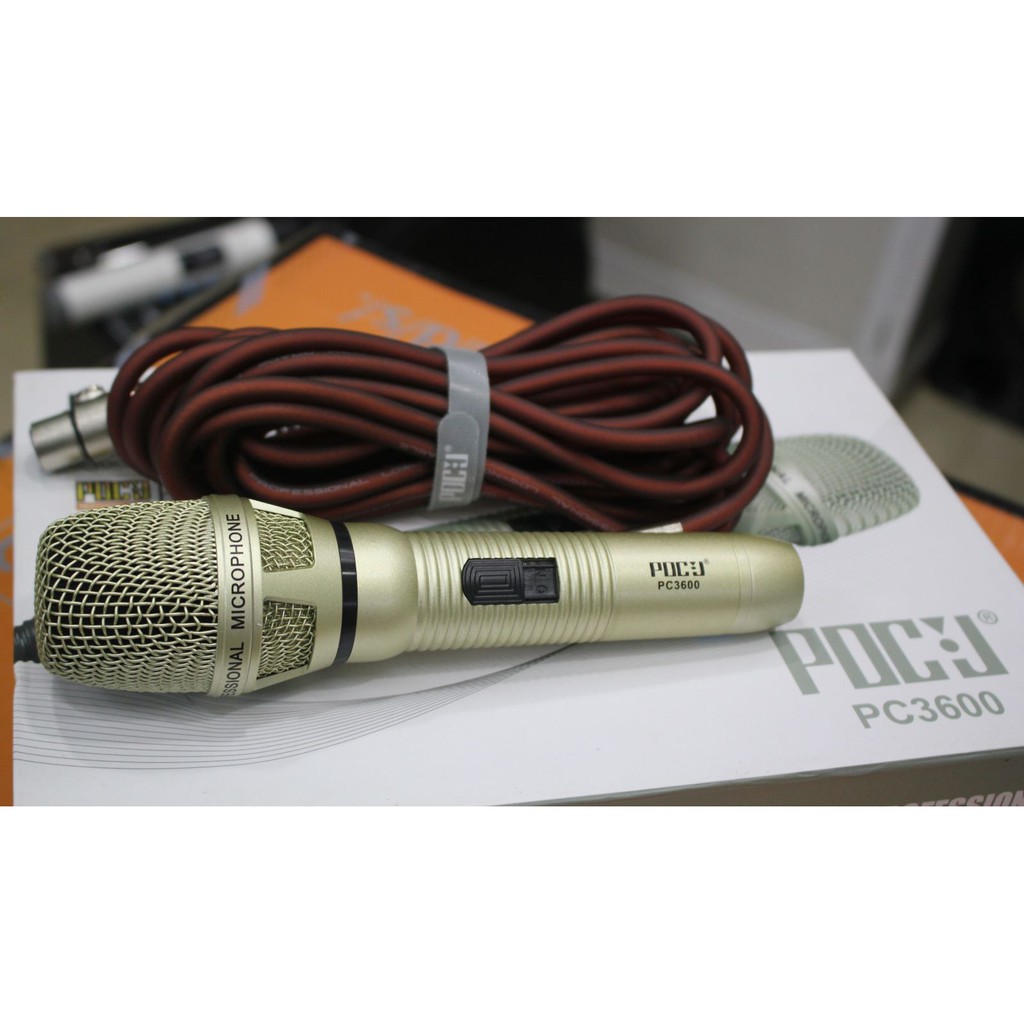 Micro có dây PDCJ PC3600 hát karaokehay, chống hú tốt, hút âm, độ nhạy cao - pdcj pc-3600