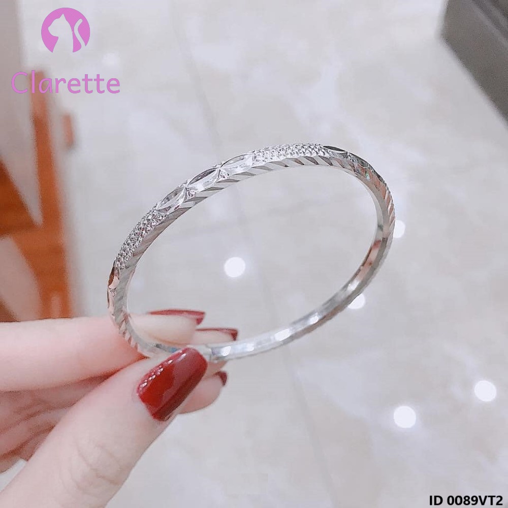 Vòng tay bạc phay Clarette 0089VT