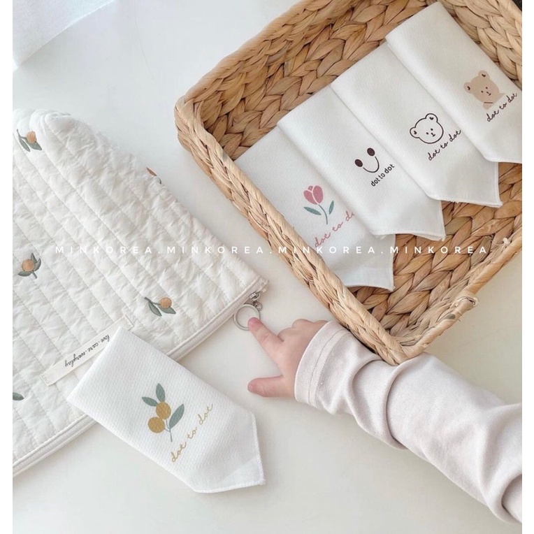 SET KHĂN SỮA SỢI TRE ORGANIC DOTTODOT- Made in Korea