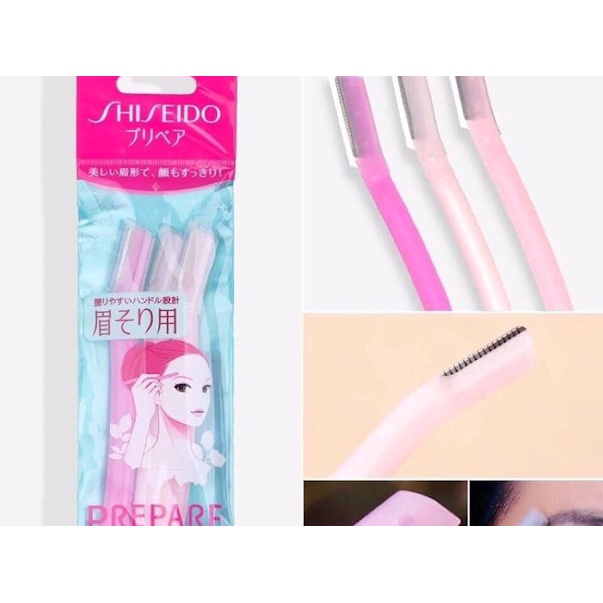 Dao Cạo Chân Mày Shiseido Prepare Razer - Bịch 3 Cây