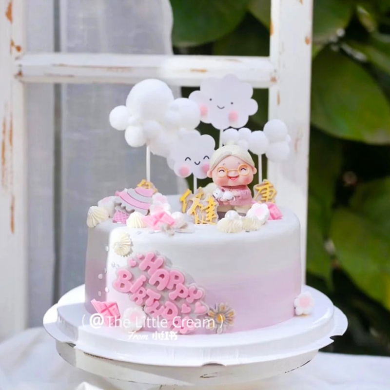 Phụ Kiện Trang Trí Bánh Sinh Nhật Hình Chú Mèo Đeo Kính Xinh Xắn