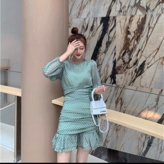 Đầm đuôi cá chấm bi