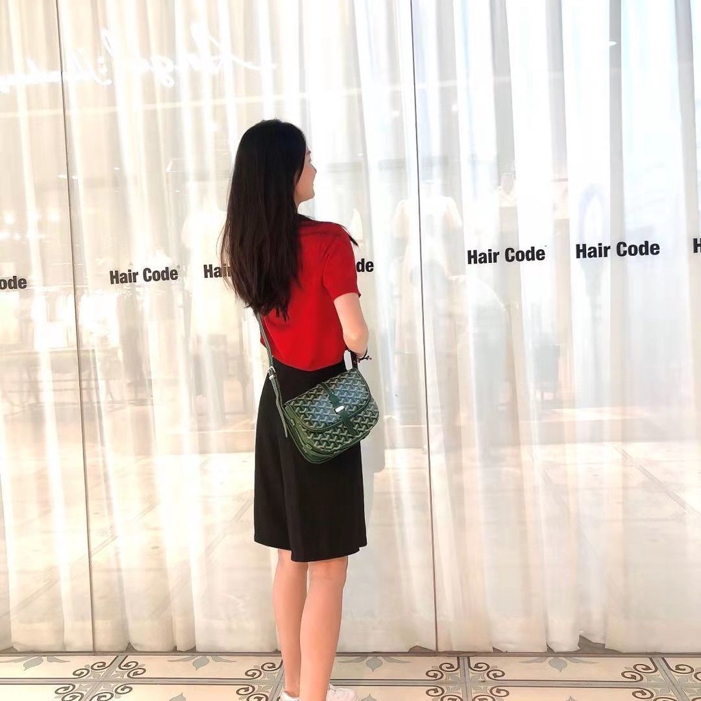 Goyard Túi Đeo Vai Hình Vuông Cỡ Nhỏ Họa Tiết Răng Chó Kiểu Hàn Quốc Thời Trang Cho Nam Và Nữ