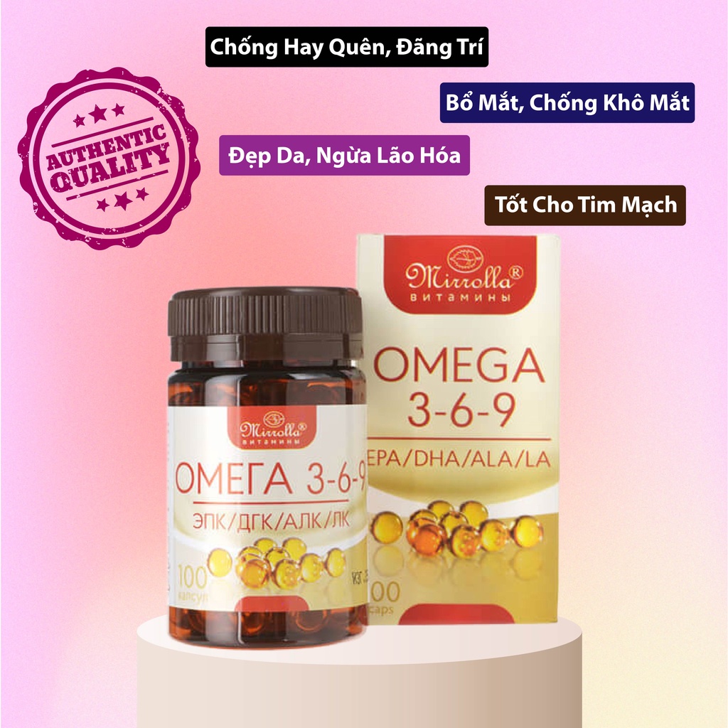 [HÀNG NGA] Omega 369 Nga 100v [CHÍNH HÃNG]tốt cho sức khỏe, trắng, dẹp da