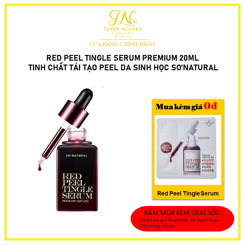 Red Peel Tingle Serum Premium 20ML Tinh Chất Tái Tạo Peel Da Sinh Học  So Natural