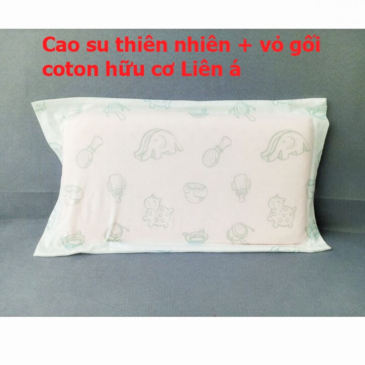 Gối Nằm em Bé Cao Su Non, gối liên á