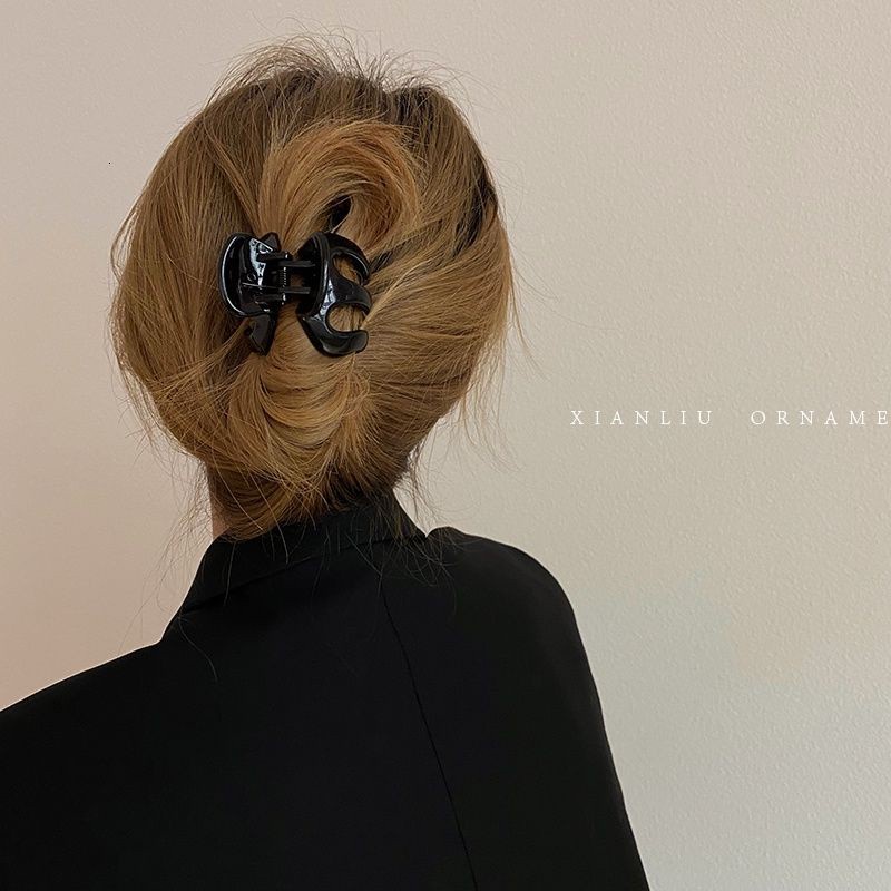 Kẹp tóc nhựa resin thiết kế đơn giản cổ điển thời trang cho nữ