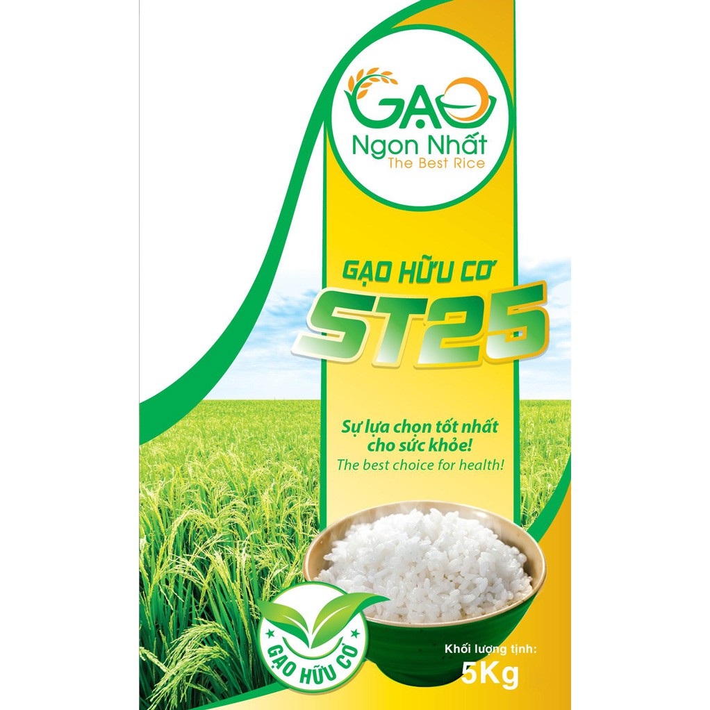 Gạo Hữu Cơ ST25 túi 5kg