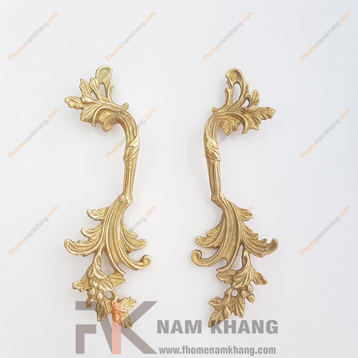 Tay nắm tủ lá đồng vàng NKD087-210 (Màu Đồng Vàng)