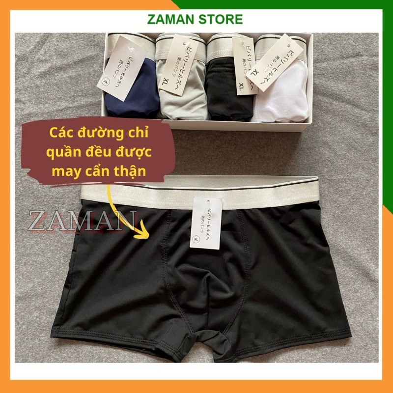 Quần sịp nam boxer, quần lót nam thun lạnh co giãn thông thoáng không tạo mùi hôi khi mặc cả ngày - ZAMAN