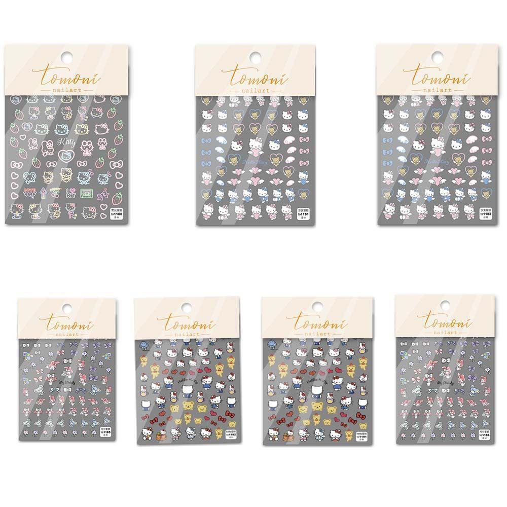 Miếng Dán Trang Trí Móng Tay Hình Mèo Melody 3D Thời Trang