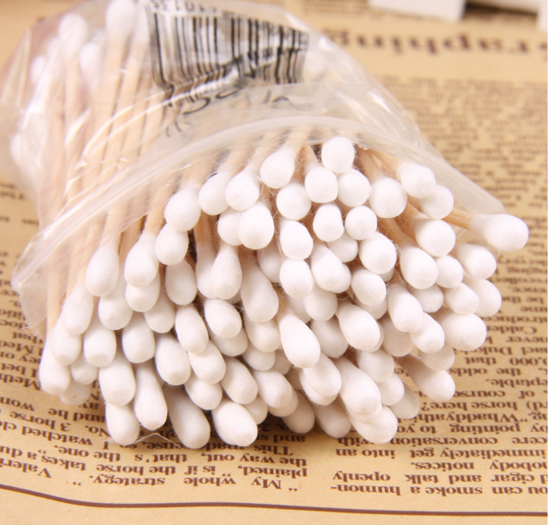 60pcs 2 pack (Hàng Mới Về) Mút Trang Điểm Bằng Cotton Hai Đầu Tiện Dụng