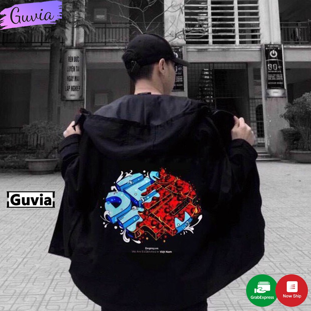 Áo khoác dù DEGREY nam nữ form rộng Unisex 2 lớp Chống Nắng Siêu Hot ulzzang Jacket Bomber Guvia