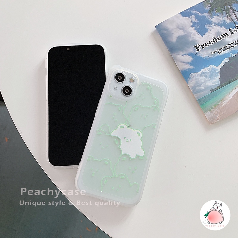 Ốp Điện Thoại TPU Dẻo Họa Tiết Hoạt Hình Gấu/ Thỏ Dễ Thương Cho iPhone 13 12 Pro Max 11 Xr Xs Max X 7 8 Plus X