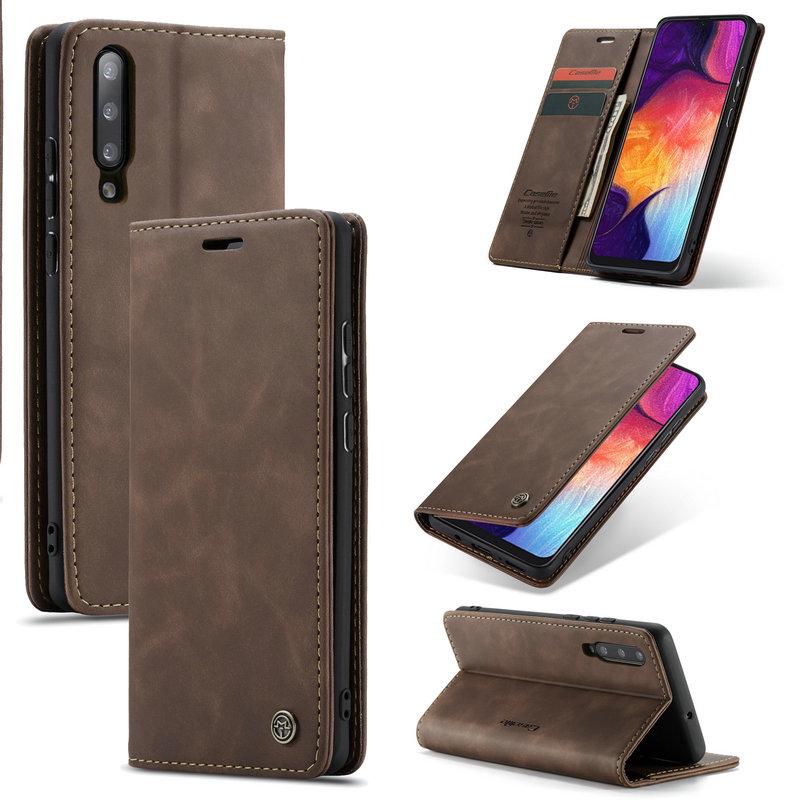 Bao da điện thoại kiểu dáng sang trọng khóa từ tính hiện đại cho Samsung Galaxy A50