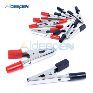 Set 10 Kẹp Cá Sấu 52mm Màu Đen Và Đỏ