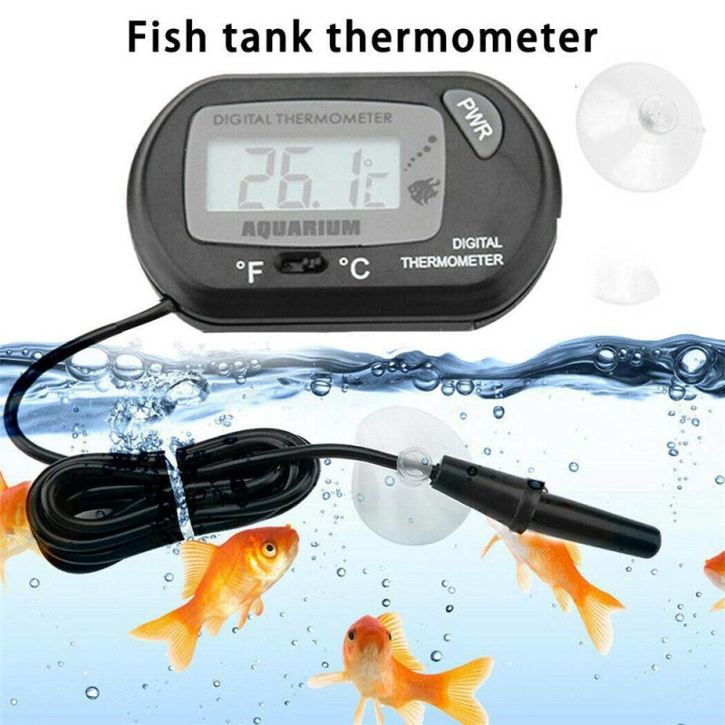 Máy đo nhiệt độ ẩm kỹ thuật số LCD Máy đo nhiệt độ độ ẩm với đầu dò cho tủ lạnh bể cá
