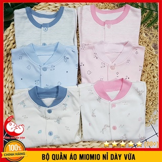 Bộ quần áo miomio nỉ dày vừa cho bé từ sơ sinh