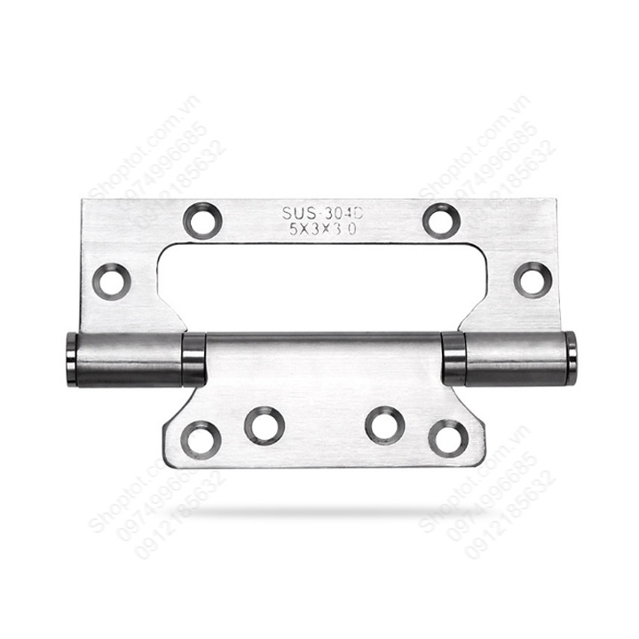 Bản lề lá âm Dương  loại 5 inch  bằng inox 304 dày 2.5mm cho cửa gỗ, cửa nhựa, cửa nhôm